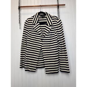 St. John Striped Navy & White Wool Blend Blazer Career Corporate Corpcore Size 8